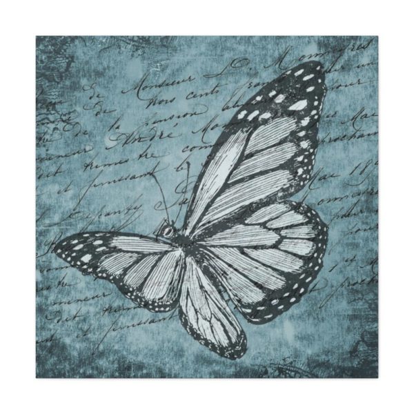 101419-46.jpg Butterfly Calligraphy Blue Standard Canvas