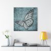 101419-47.jpg Butterfly Calligraphy Blue Standard Canvas