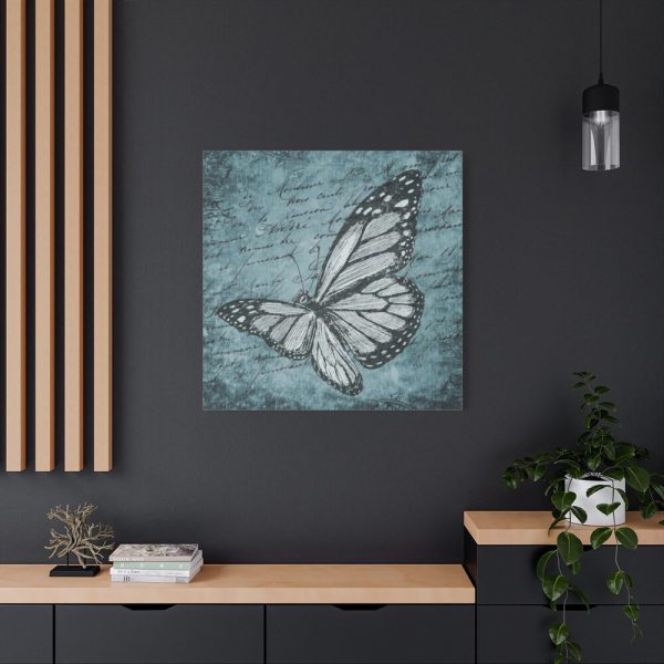 101419-48.jpg Butterfly Calligraphy Blue Standard Canvas