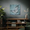 101419-49.jpg Butterfly Calligraphy Blue Standard Canvas
