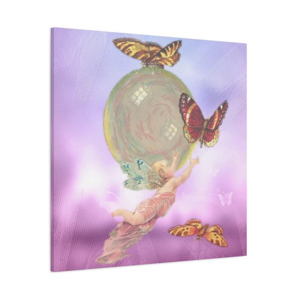 Vintage Angel Butterflies Cherub Standard Canvas