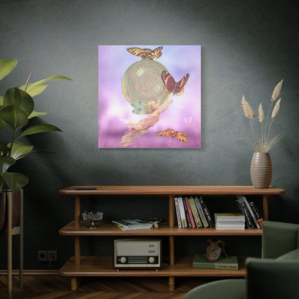 Vintage Angel Butterflies Cherub Standard Canvas