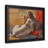A Hound and a Bearded Collie by John Frederick Herring Framed Canvas