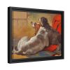 A Hound and a Bearded Collie by John Frederick Herring Framed Canvas
