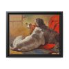 A Hound and a Bearded Collie by John Frederick Herring Framed Canvas