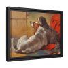 A Hound and a Bearded Collie by John Frederick Herring Framed Canvas