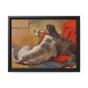 A Hound and a Bearded Collie by John Frederick Herring Framed Canvas