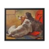 A Hound and a Bearded Collie by John Frederick Herring Framed Canvas