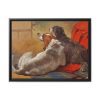 A Hound and a Bearded Collie by John Frederick Herring Framed Canvas