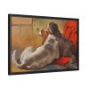 A Hound and a Bearded Collie by John Frederick Herring Framed Canvas