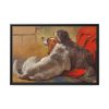 A Hound and a Bearded Collie by John Frederick Herring Framed Canvas