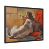 A Hound and a Bearded Collie by John Frederick Herring Framed Canvas