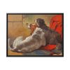 A Hound and a Bearded Collie by John Frederick Herring Framed Canvas