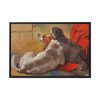 A Hound and a Bearded Collie by John Frederick Herring Framed Canvas
