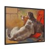 A Hound and a Bearded Collie by John Frederick Herring Framed Canvas