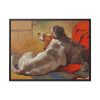 A Hound and a Bearded Collie by John Frederick Herring Framed Canvas
