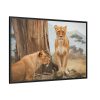 Female Lion Framed Canvas