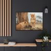 Female Lion Framed Canvas