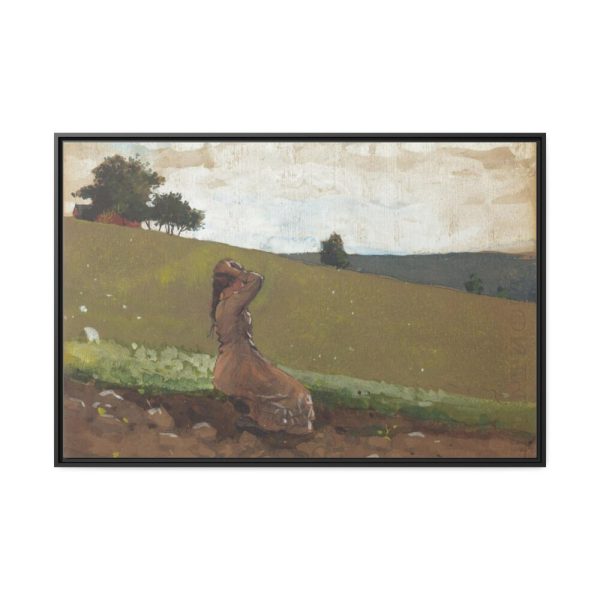 The Green Hill by Winslow Homer Framed Canvas