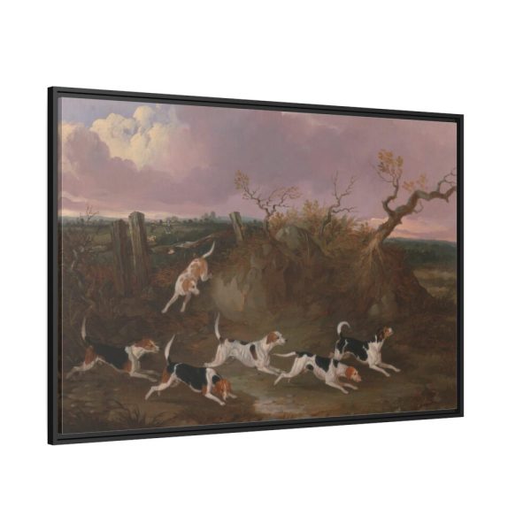 88289-130.jpg Beagles in Full Cry Framed Canvas