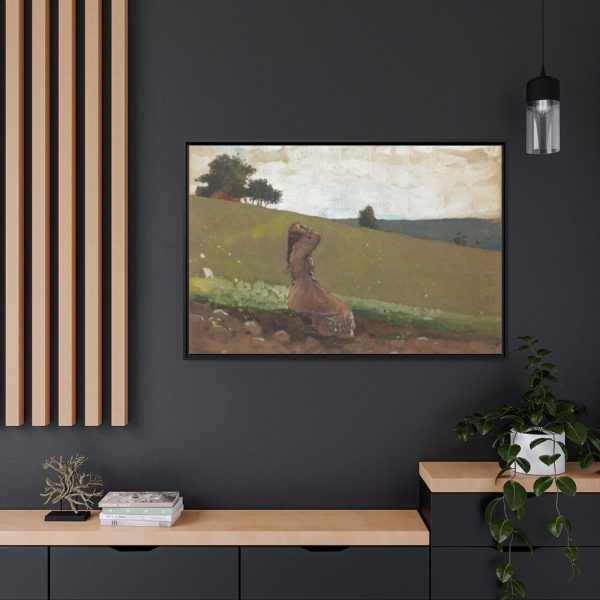 The Green Hill by Winslow Homer Framed Canvas