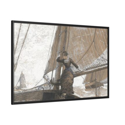 Yachting Girl by Winslow Homer Framed Canvas
