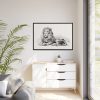 Vintage Lion Illustration by Albert Edelfelt Framed Canvas