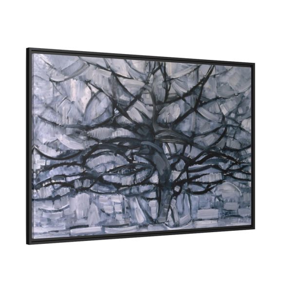 Piet Mondrian's Gray Tree Framed Canvas