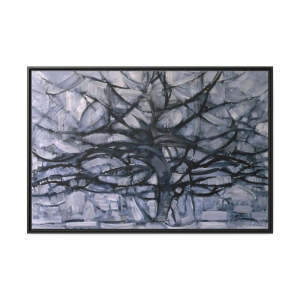 Piet Mondrian's Gray Tree Framed Canvas