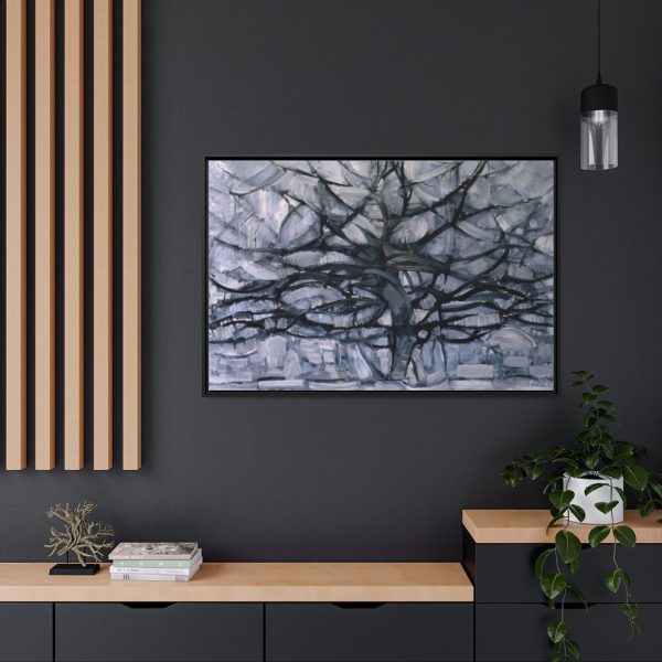 Piet Mondrian's Gray Tree Framed Canvas