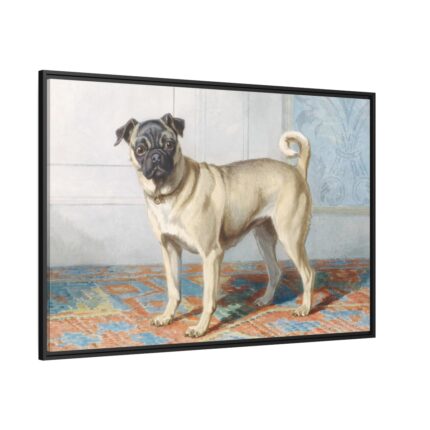 Portrait of Edwin Vom Rath’s Pug by Conradijn Cunaeus Framed Canvas