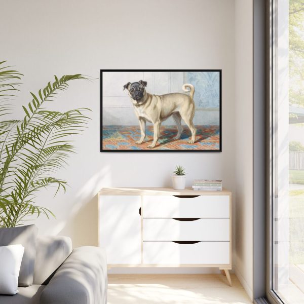 Portrait of Edwin Vom Rath’s Pug by Conradijn Cunaeus Framed Canvas