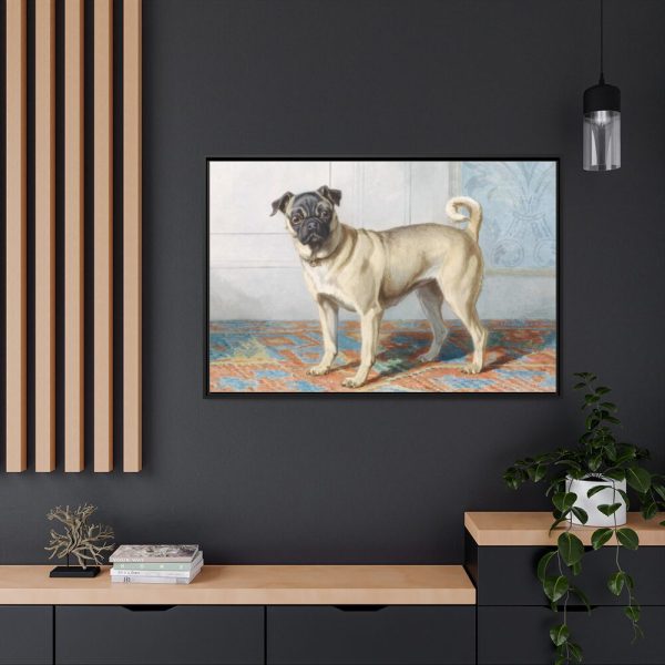 Portrait of Edwin Vom Rath’s Pug by Conradijn Cunaeus Framed Canvas