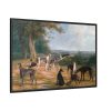 Nine Greyhounds in a Landscape by Jacques–Laurent Agasse Framed Canvas