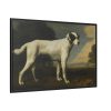 White Dog Painting By George Stubbs Framed Canvas