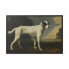 White Dog Painting By George Stubbs Framed Canvas