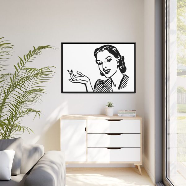 88289-218.jpg Beautiful Women in Line Art Framed Canvas