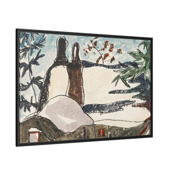 88289-220.jpg Snowy Rooftops and Trees by Arthur Dove Framed Canvas