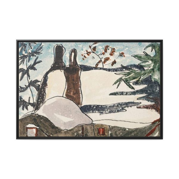 88289-221.jpg Snowy Rooftops and Trees by Arthur Dove Framed Canvas