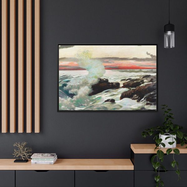 88289-24.jpg West Point, Prout's Neck by Winslow Homer Framed Canvas