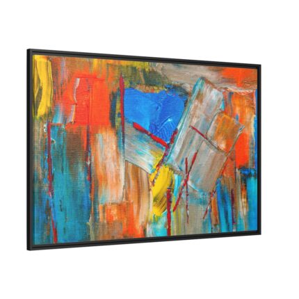 Colorful Abstract Painting Framed Canvas