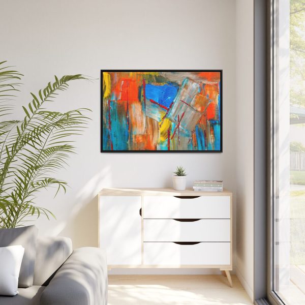 88289-248.jpg Colorful Abstract Painting Framed Canvas