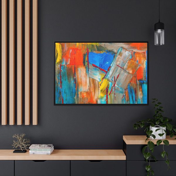 88289-249.jpg Colorful Abstract Painting Framed Canvas