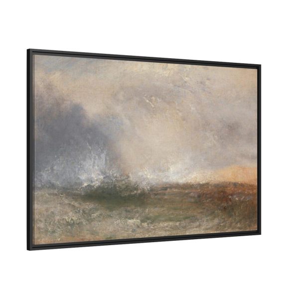 88289-265.jpg Stormy Sea Breaking on a Shore Framed Canvas