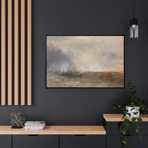 88289-269.jpg Stormy Sea Breaking on a Shore Framed Canvas