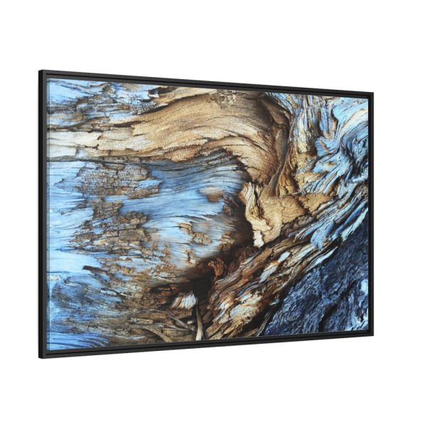 88289-270.jpg Abstract Texture in Light Brown and Blue Framed Canvas