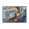 88289-271.jpg Abstract Texture in Light Brown and Blue Framed Canvas