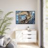 88289-273.jpg Abstract Texture in Light Brown and Blue Framed Canvas