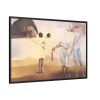 Enchanted Beach with Three Fluid Graces by Salvador Dali Framed Canvas