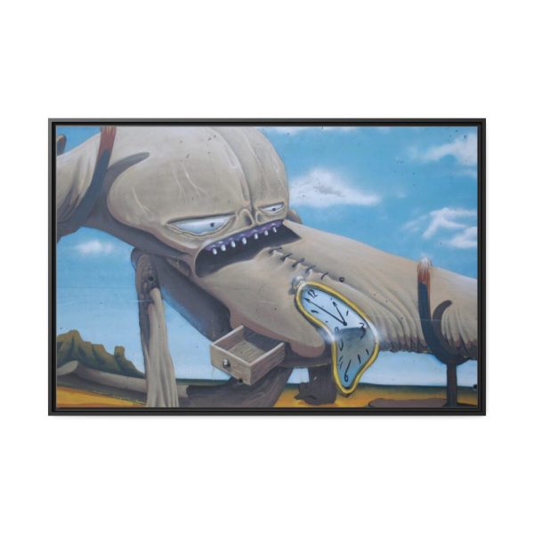 Graffiti Street by Salvador Dali Framed Canvas
